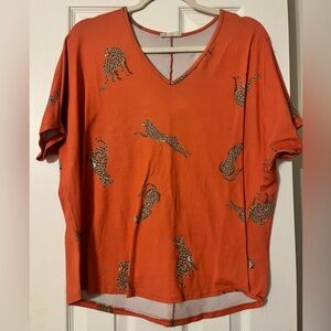 Entro Orange and Black Short Sleeve Tee